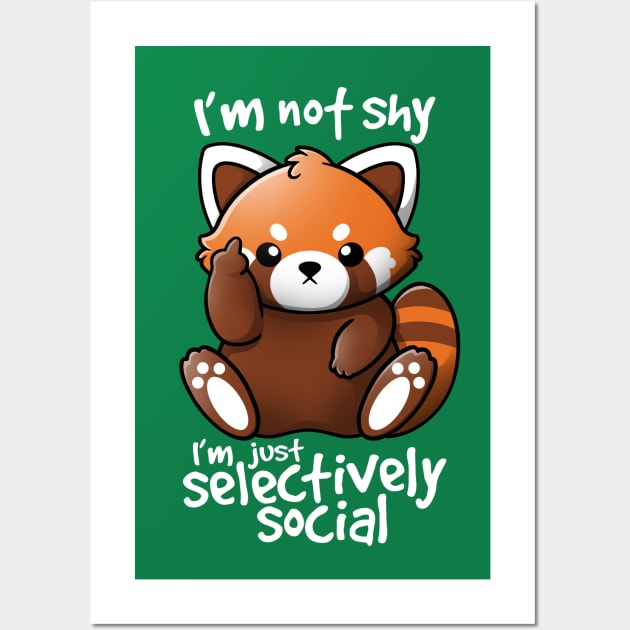 Shy red panda Wall Art by NemiMakeit